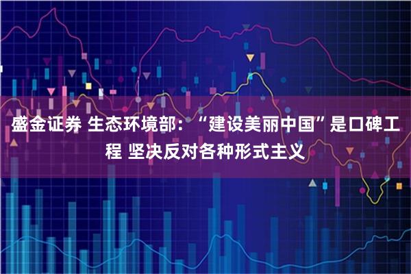 盛金证券 生态环境部：“建设美丽中国”是口碑工程 坚决反对各种形式主义